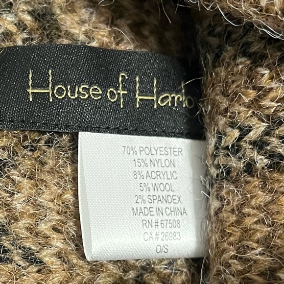 House of Harlow 1960 Brown and Black Hat/Scarf Box Set NWT main image 3